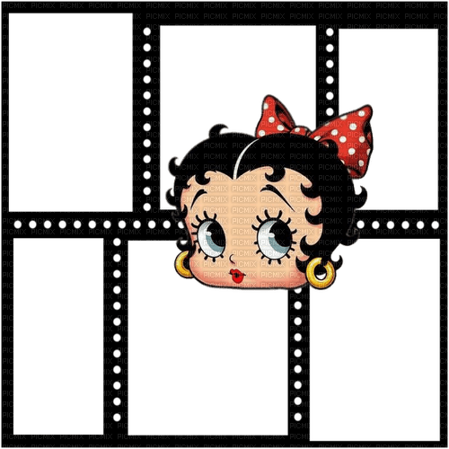 ♡§m3§♡ vintage old frame red betty boop - Free PNG