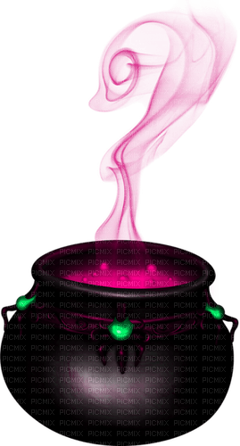 Cauldron.Black.Green.Pink - Free PNG