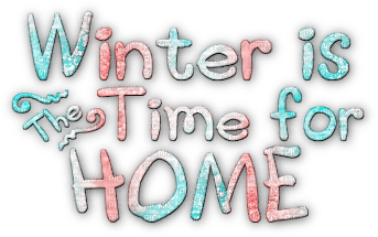soave text winter time for home pink teal - png grátis