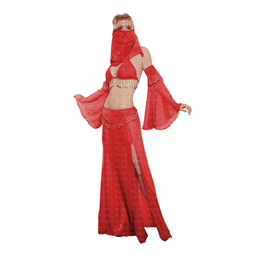Girl genie or belly dancer in red - ücretsiz png