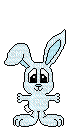 Pixel Blue Bunny Gif - Free animated GIF
