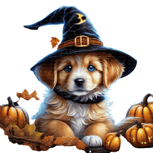 loly33 chien automne halloween - png gratis