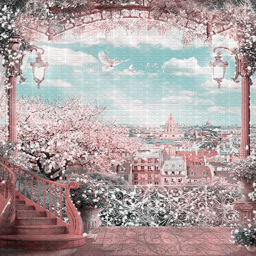 dolceluna animated balcony vintage - 無料のアニメーション GIF