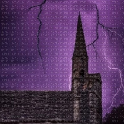 Purple Gothic Church - png ฟรี