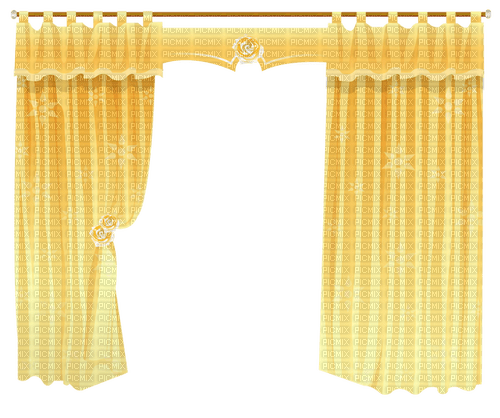 yellow curtain - zdarma png