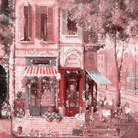 paris vintage pink background animated - GIF animé gratuit