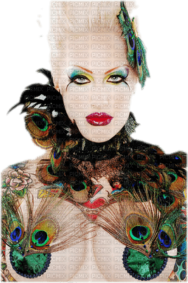 Kaz_Creations Woman Femme Peacock - 無料png