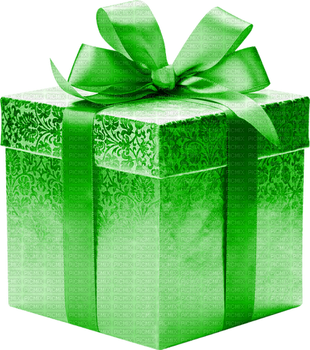 Gift.Box.Green - darmowe png