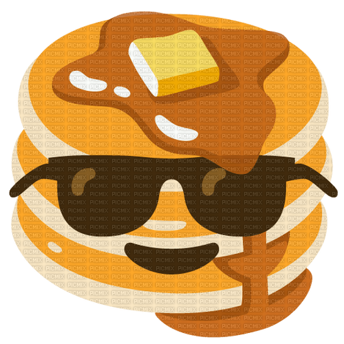 Sunglasses pancakes emoji kitchen - png gratis
