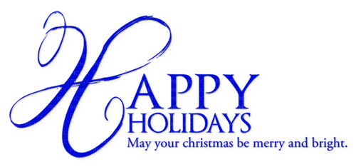Happy Holidays.Text.Blue - PNG gratuit