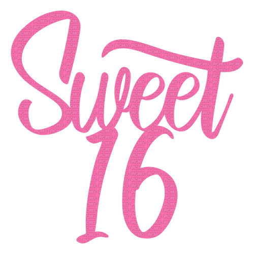 sweet sixteen /words - zadarmo png