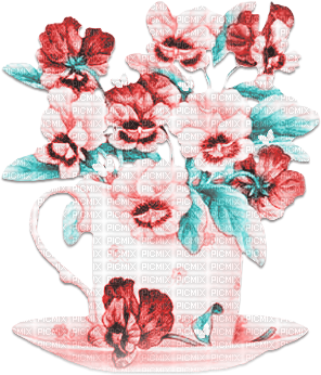 soave deco flowers spring vintage cup vase - png gratuito