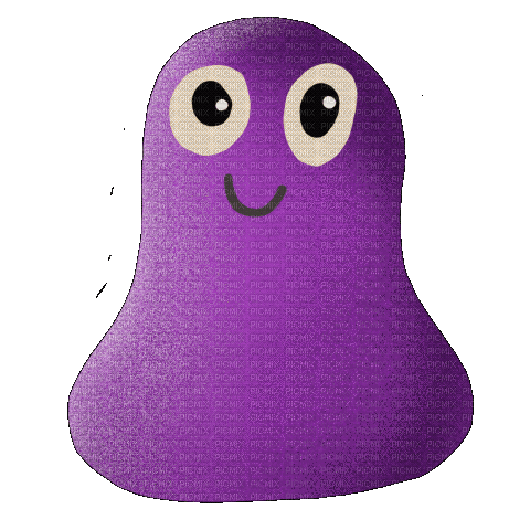 Purple Ghost Halloween - Ingyenes animált GIF