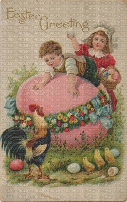 Happy Easter and Children - безплатен png
