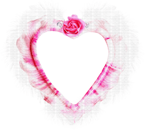 Candy.Heart.Frame.Rose.Pink - 免费PNG