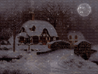Noël hiver paysage fond_Christmas Winter scenery background_gif_tube - GIF animé gratuit
