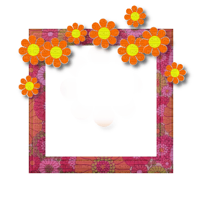 Small Pink/Orange Frame - δωρεάν png