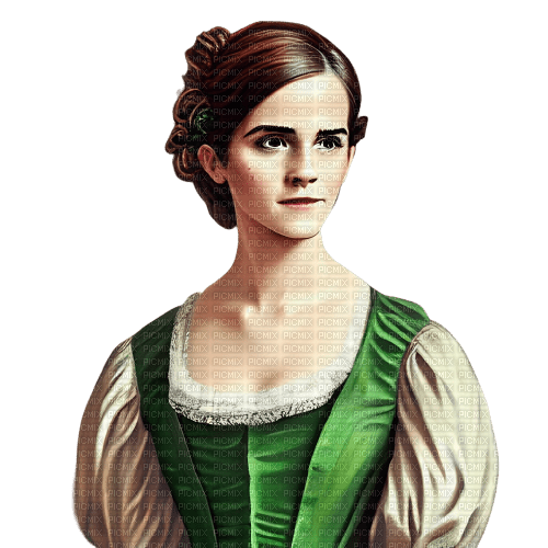 kikkapink woman vintage baroque green brown - безплатен png