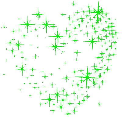 green sparkle heart gif - Nemokamas animacinis gif