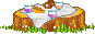 picnic on the stump - Ingyenes animált GIF