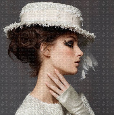 image encre couleur femme visage chapeau mode charme edited by me - png gratuito