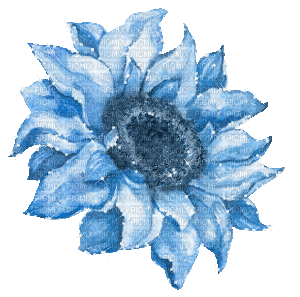 soave deco spring animated  flowers blue - GIF animado grátis