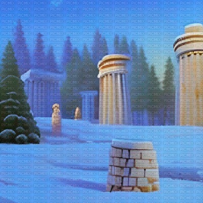 Winter Ruins Background - gratis png