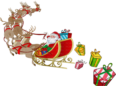 Santa sleigh bp - zdarma png