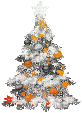 soave deco tree animated christmas black white - Бесплатни анимирани ГИФ