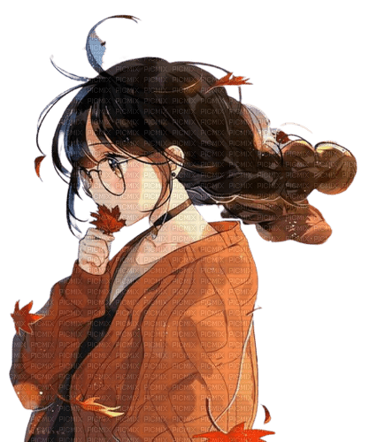 loly33 manga fille automne - Free PNG