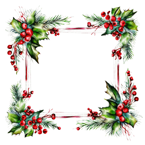 SM3 BORDER OVERLAY CHRISTMAS RED - PNG gratuit