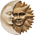 месяц-солнце - Δωρεάν κινούμενο GIF
