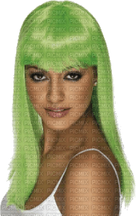 woman green hair bp - darmowe png