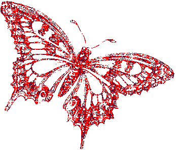 chantalmi   butterfly papillon red rouge - GIF animé gratuit
