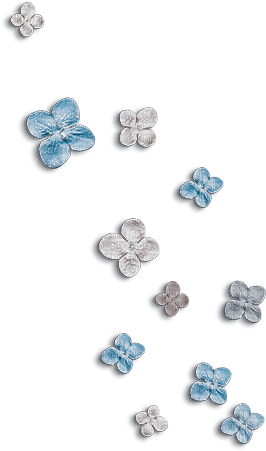 soave deco flowers scrap  blue brown - δωρεάν png