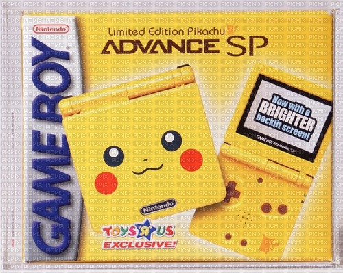 Gameboy sp pikachu edition - nemokama png