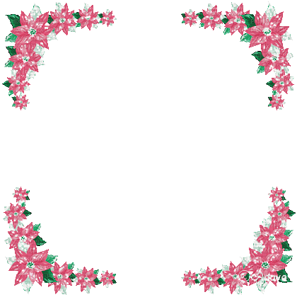 soave frame christmas animated flowers winter - Nemokamas animacinis gif