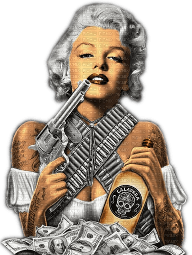 Rena Marilyn Gangster Revolver - gratis png