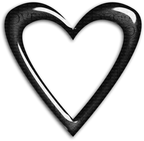 Heart.Frame.Glossy.Black - Free PNG