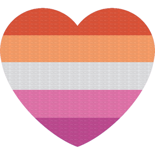 lesbian pride heart - PNG gratuit