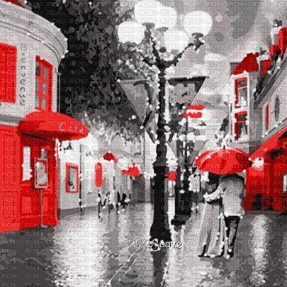 soave background animated city vintage rain - GIF animasi gratis