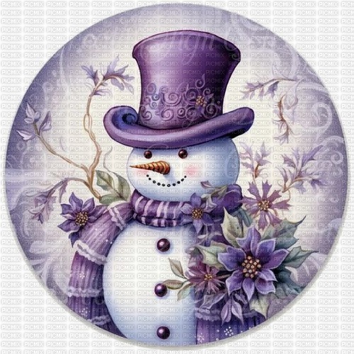 snowman in blue - бесплатно png