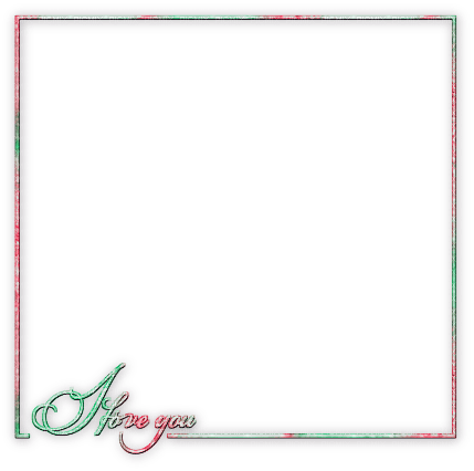 soave frame valentine  text deco love pink green - png gratuito