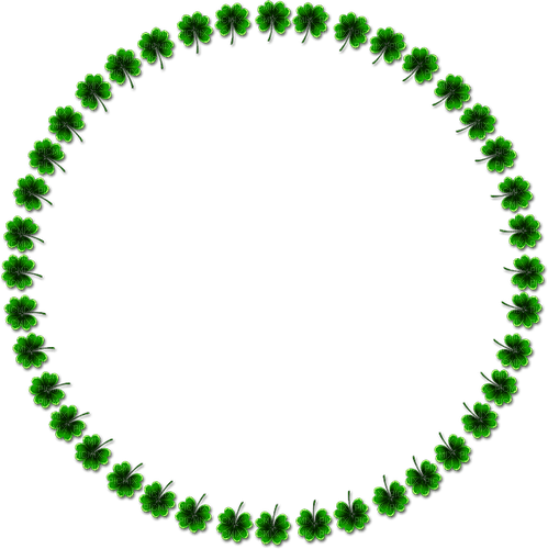 Clover Circle Frame - nemokama png