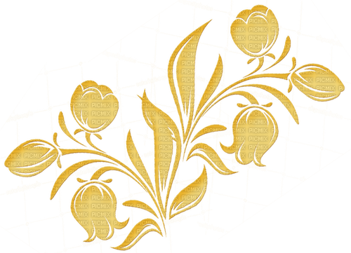 deco blommor--flowers-yellow - δωρεάν png