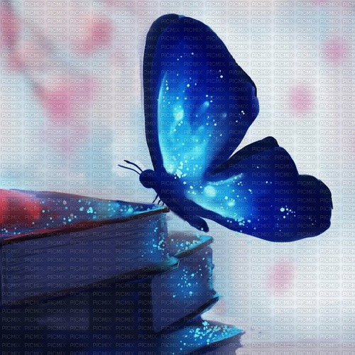 Blue Butterfly Background - gratis png