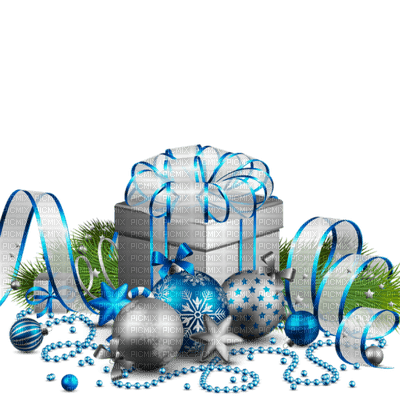 Christmas blue bp - 免费PNG
