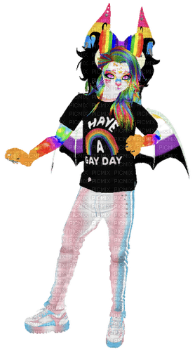 HAVE A GAY DAY pride bat catboy - PNG gratuit