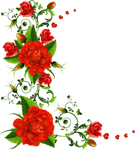 Roses deco - zdarma png