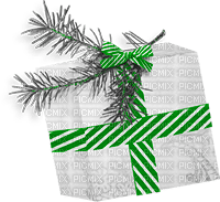 soave deco christmas gift box black white green - 無料png